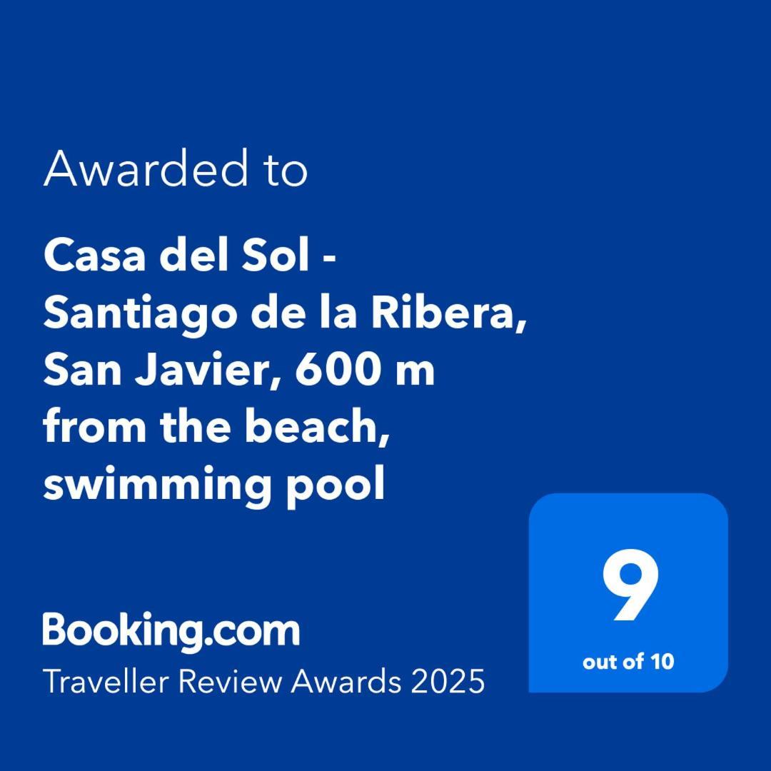 Casa Del Sol - Santiago De La Ribera, San Javier, 600 M From The Beach, Swimming Pool Ngoại thất bức ảnh